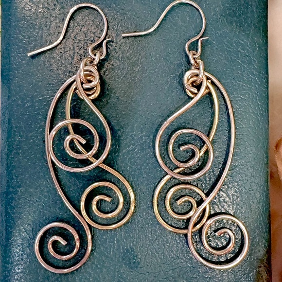 Vintage Handmade Quality Sterling Silver 925 drop dangle Earrings - Picture 15 of 15